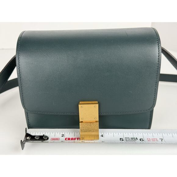 Celine Classic Box Medium Dark Green Leather Women's Shoulder Bag - Picture 15 of 16